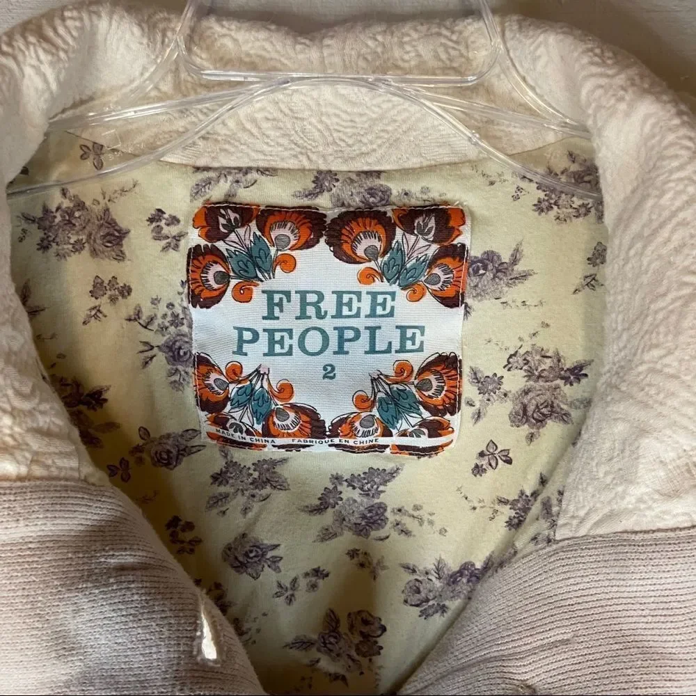 Free People Cream blazer size 2